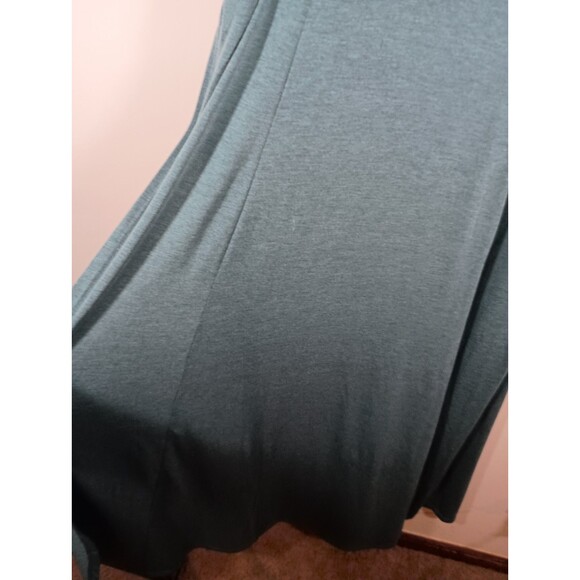 NWT Halara Scoop Neck Split Flowy Maxi Lagenlook Tank Dress Jade Size Large - Picture 3 of 7